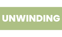 Green square with unwinding text